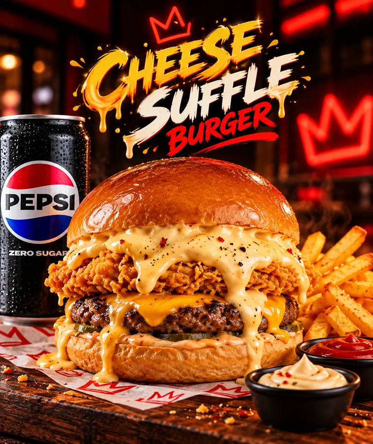 Cheese Sufle Burger Menü