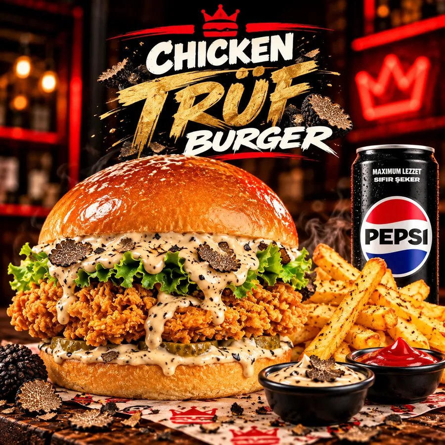 Trüf Soslu Çıtır Tavuk Burger Menü